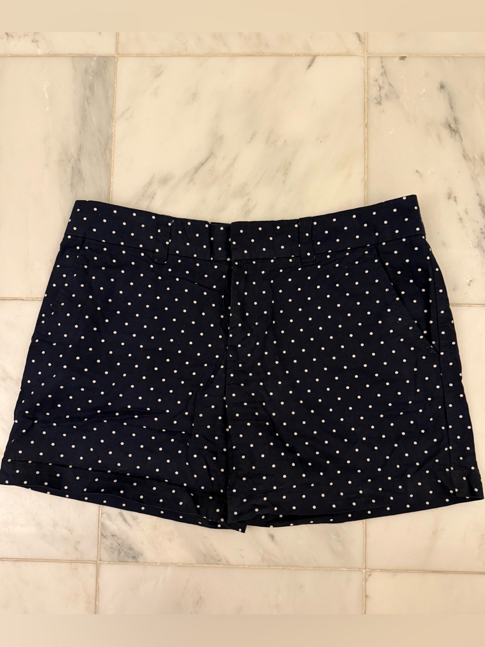 Tommy Hilfiger Navy Polka Dot Dress Shorts 100% cotton